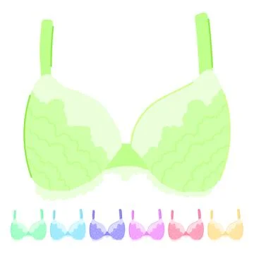 Underwire bra lace vector cartoon graphic Stock Illustration