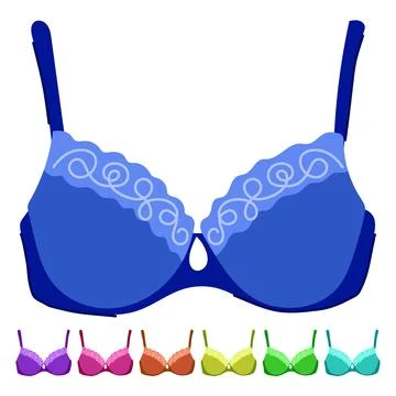 Underwire bra modern vector cartoon graphic Stock Illustration
