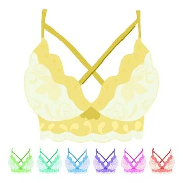 Underwire bra sexy vector cartoon graphic Stock Illustration
