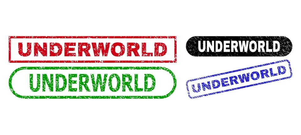 UNDERWORLD Rectangle Stamp Seals with Corroded Surface 库存插图