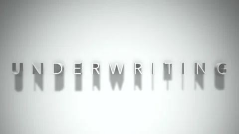 Underwriting 3D title animation white text on a white background Stock Footage 299702510