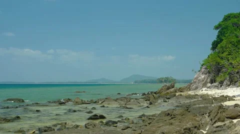Undeveloped Tropical Beach Wilderness in Phuket, Thailand Stock Footage 62401451