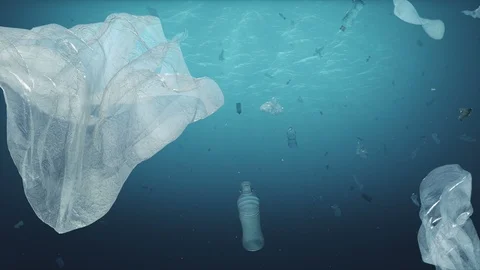 Undewater Pollution 4K Stock Footage 106100345