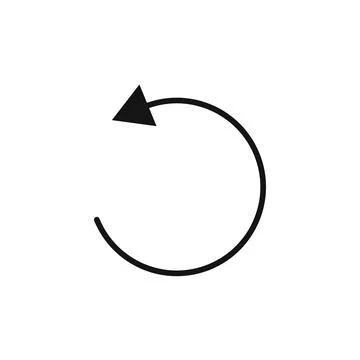 Undo Arrow Icon Ideal for Reversing Actions and Corrections Stockillustratie