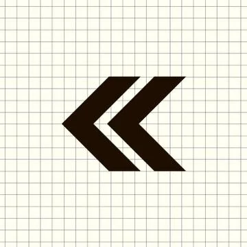 Undo Arrow Icon, Motion icon. Back arrow icon. Arrow button. Stock Illustration