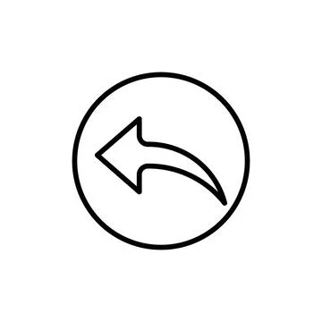 Undo Arrow Sign Icon for Interface Controls, Editing Tools, and Navigation .. Stock Illustration