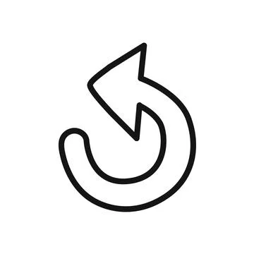 Undo arrow sign icon linear vector graphics sign Stock Illustration