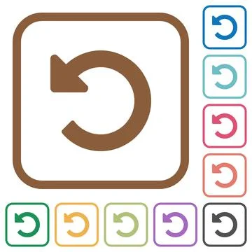 Undo changes simple icons Stock Illustration