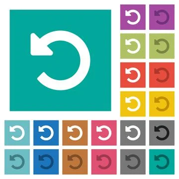 Undo changes square flat multi colored icons Ilustración de archivo