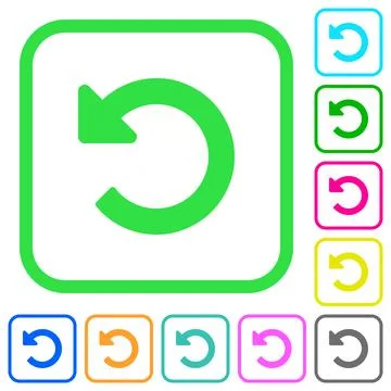 Undo changes vivid colored flat icons icons Stock Illustration