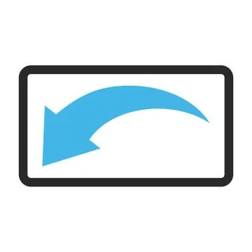 Undo Framed Glyph Icon Stock Illustration