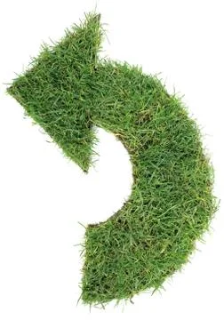 Undo grass arrow Stock Photos