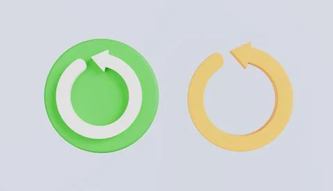 Undo icon with clipping path, restart icon, reset, reload, refresh icon Stock Illustration