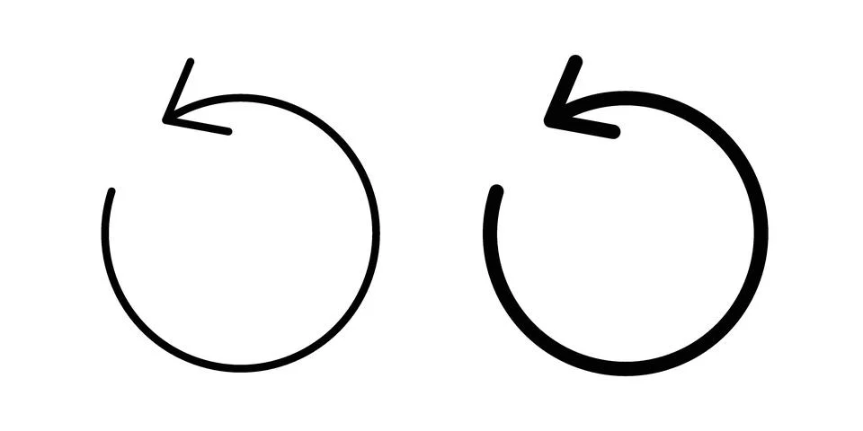 Undo icon graphic element. web icon set 库存插图