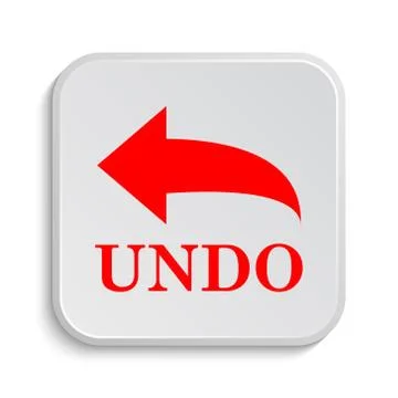 Undo icon. Internet button on white background.. Stock Illustration