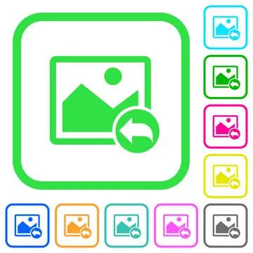 Undo image changes vivid colored flat icons Illustrazione stock