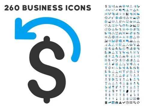 Undo Payment Icon with Flat Vector Set Illustrazione stock