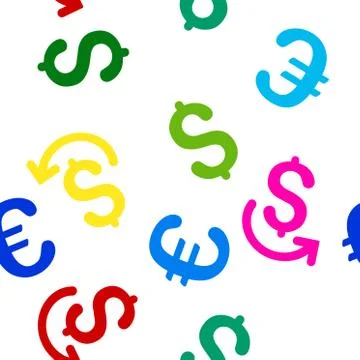 Undo Payment Seamless Flat Vector Pattern Stock Illustration