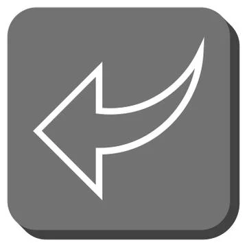 Undo Rounded Square Glyph Icon Stock Illustration