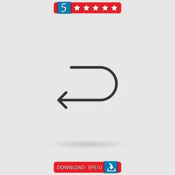 Undo vector icon Stock Illustration