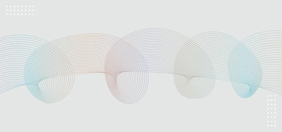 Undulate gradient multicolor lines with blend effect. Twisted Ribbon backgr.. Stock Illustration