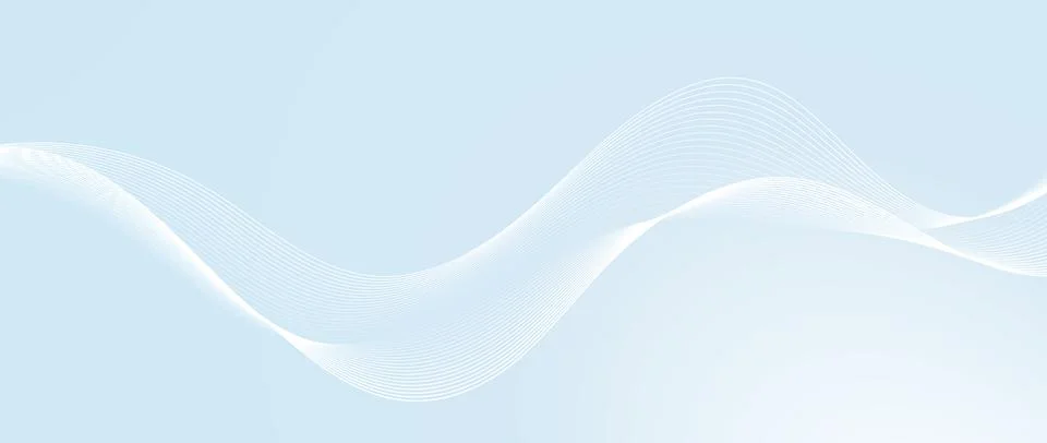 Undulate smooth wave lines design. Abstract flowing curved stripes template Stock Illustration