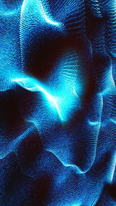 Undulating blue light forms dynamic luminous waves Stock Footage 329297447