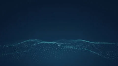 An undulating digital grid of interconnected dots and lines creates a fluid  Stock Footage 340678306