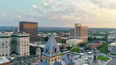 Undulating Hills in the Background - Syracuse, NY Video stock 336469585