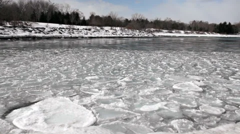 Undulating ice floe Stock Footage 35573731