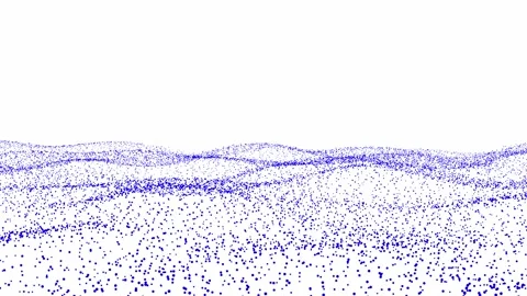 Undulating movements in a blue particle network against a white background Stock-Footage 236409425