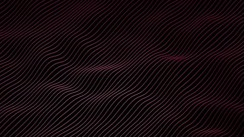 Undulating rose gradient lines animated on dark background footage Stock Footage 327568874