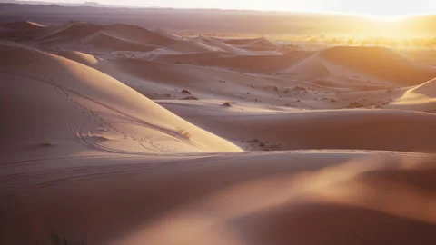 Undulating Sand Dunes At Sunset Stock Footage 146103235