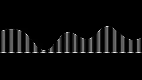 Undulating sound Wave signal Graph with ... | Stock Video | Pond5