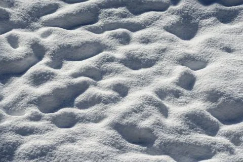 Undulating surface of fresh snow in winter Stock Photos