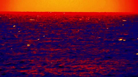 Undulating surface of sea infrared Stock Footage 165736188