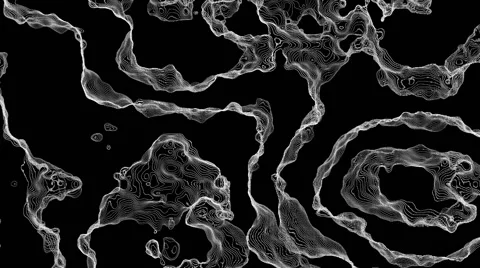 Undulating Topographic Contour Animation Stock Footage 40068535