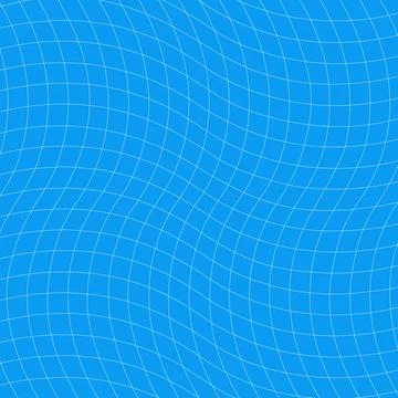 Undulating wave grid perspective abstract line mesh surface blue Illustrazione stock