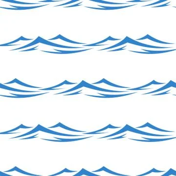 Undulating waves seamless background pattern Stock Illustration