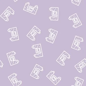 Unearthed treasures line vector seamless pattern 스톡 일러스트
