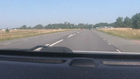 UNEDITED, Driving on summer roads Stock Footage 202345293