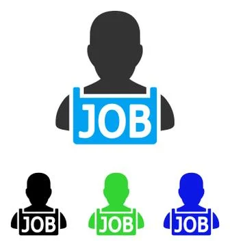 Unemployed Flat Icon Stock Illustration