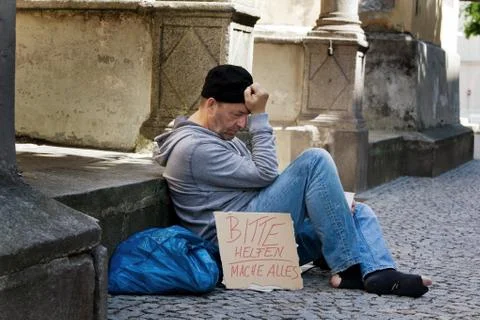 Unemployed looking for work Stock Photos