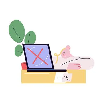 Unemployed man suffering from getting vacancy rejection for his resume again Illustrazione stock