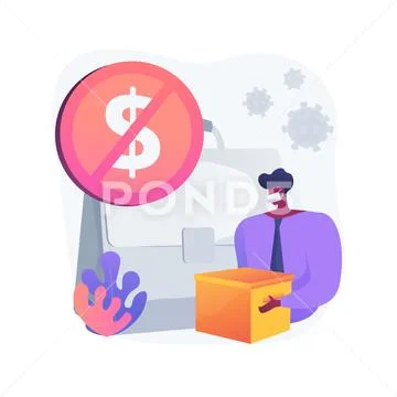 Unemployment abstract concept vector illustration. Stock Illustration