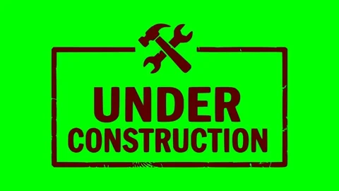 Uner construction red fash animation Vidéo 345263673