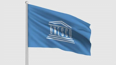 UNESCO Flag Stock Footage 209390248