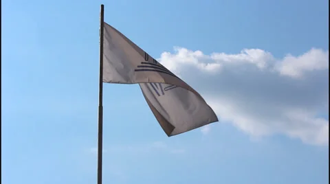 UNESCO flag, logo, editorial use Video stock 32916855