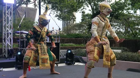 UNESCO intangible cultural heritage, Thai Khon 库存影片 334884553