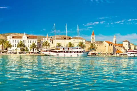 UNESCO town of Trogit seafront view Stock Photos
